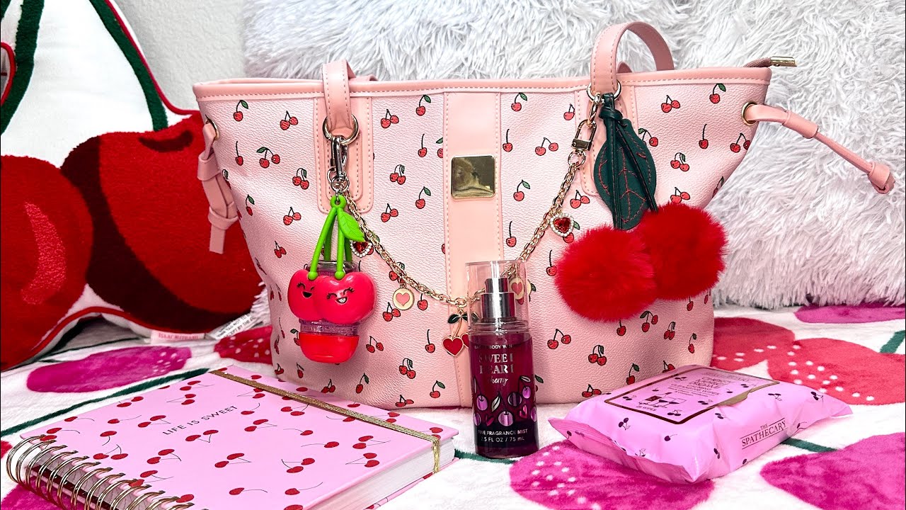 What’s in my Cherry Themed bag! 🍒🌸Collab w/@Miss Toya