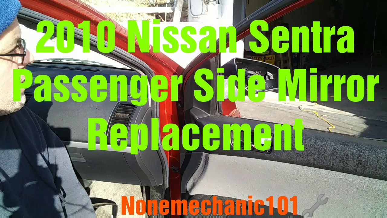 Замена бокового зеркала со стороны пассажира Nissan Sentra 2010 года