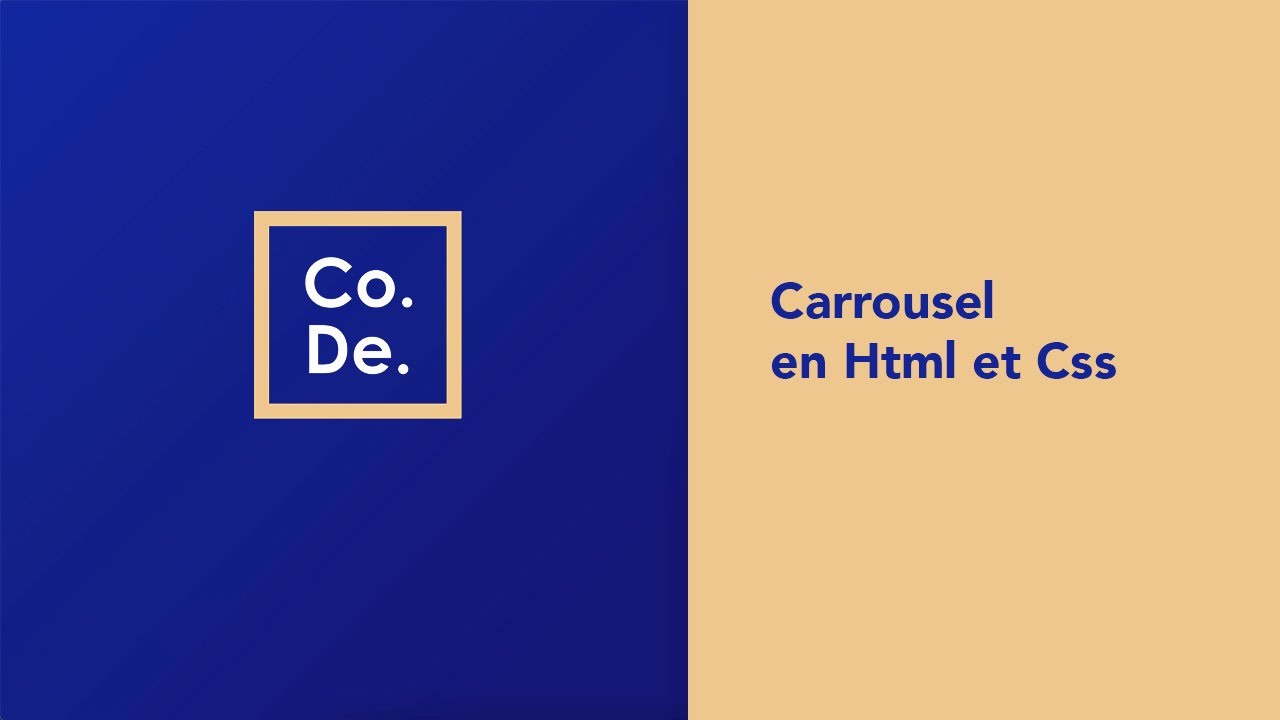 Carrousel en html et css