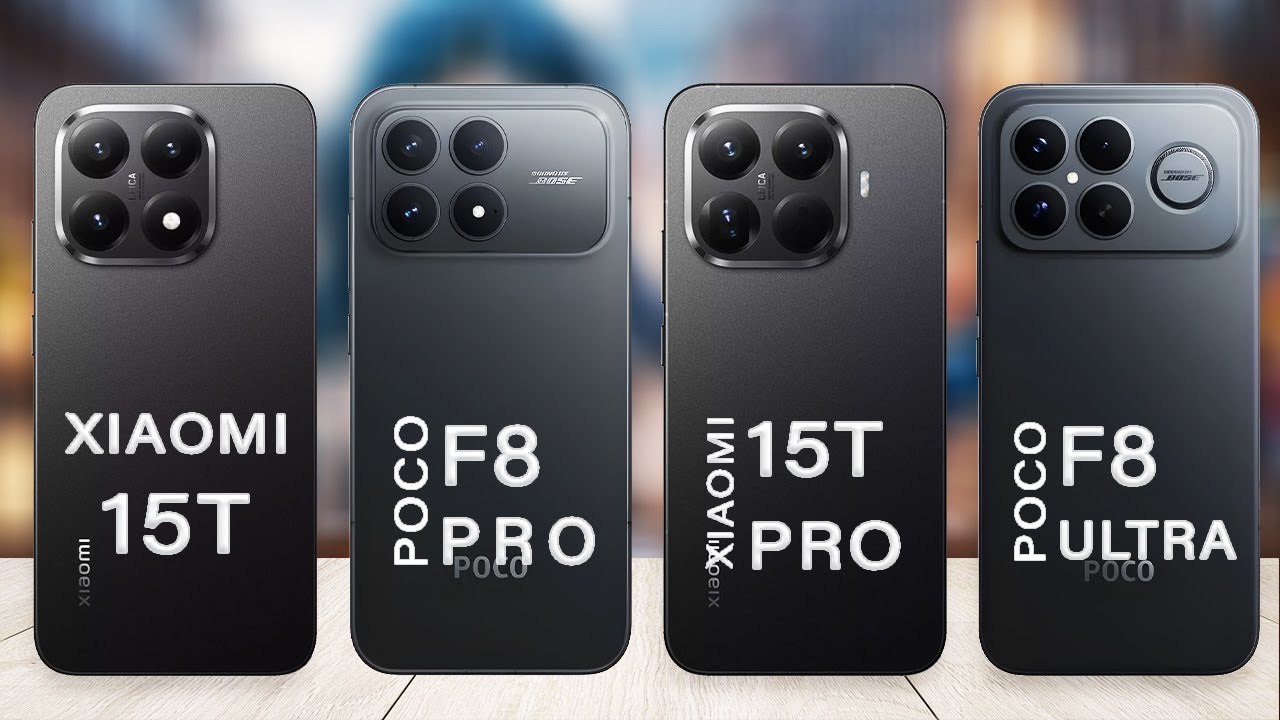 Poco F8 Ultra Vs Xiaomi 15T Pro Vs Poco F8 Pro Vs Xiaomi 15T