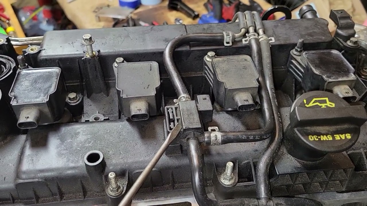 2013 Ford Edge 2.0 solenoid, valve and sensor locations with parts list.