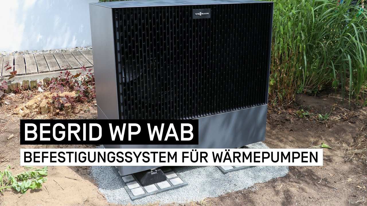 Fundamentfreies Befestigungssystem für Wärmepumpen | Wärmepumpe aufstellen mit BEGRID WP WAB