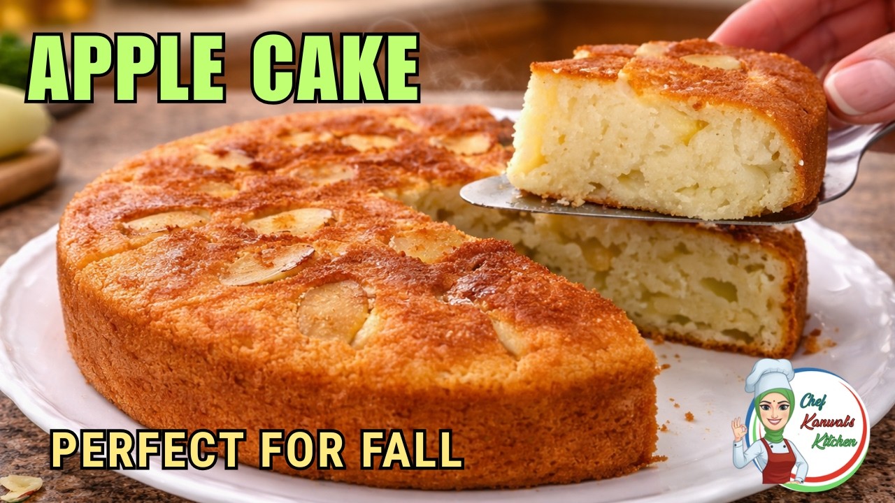 Fluffy Apple Cake Recipe by Chef Kanwal's Kitchen