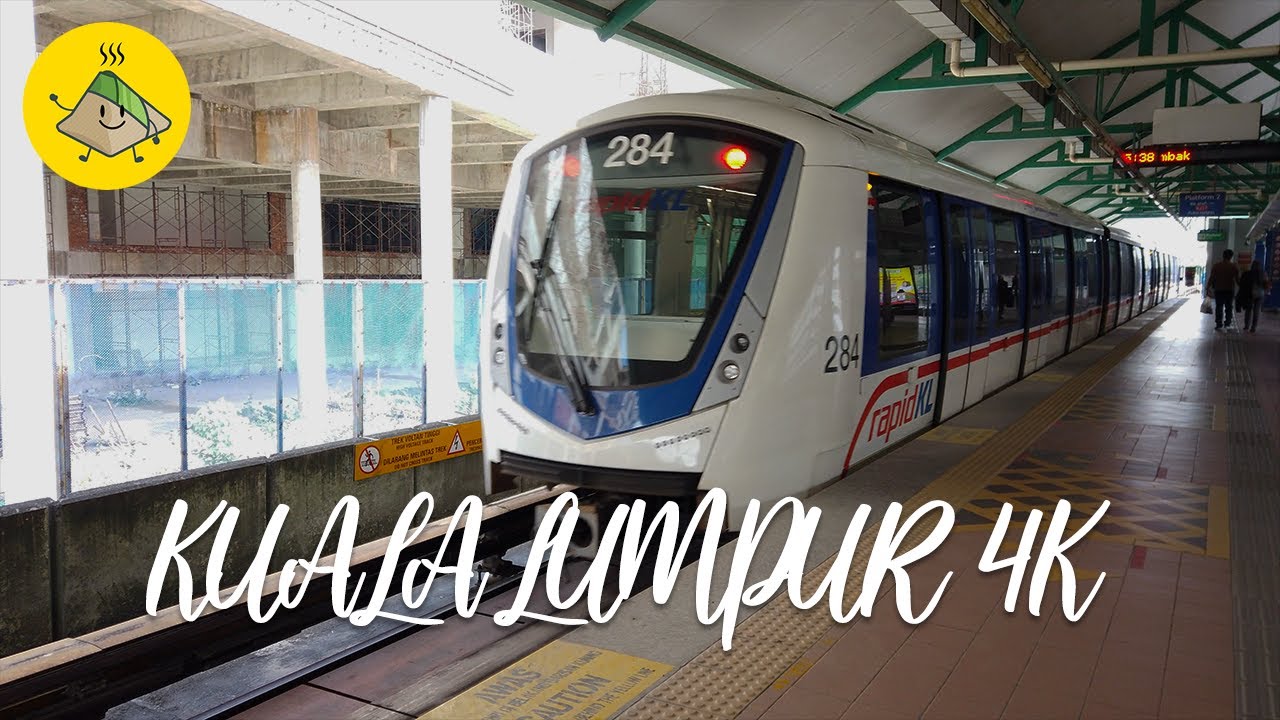 Kuala Lumpur 4k - Railway Transport in Kuala Lumpur - LRT Kelana Jaya Line Complete Route
