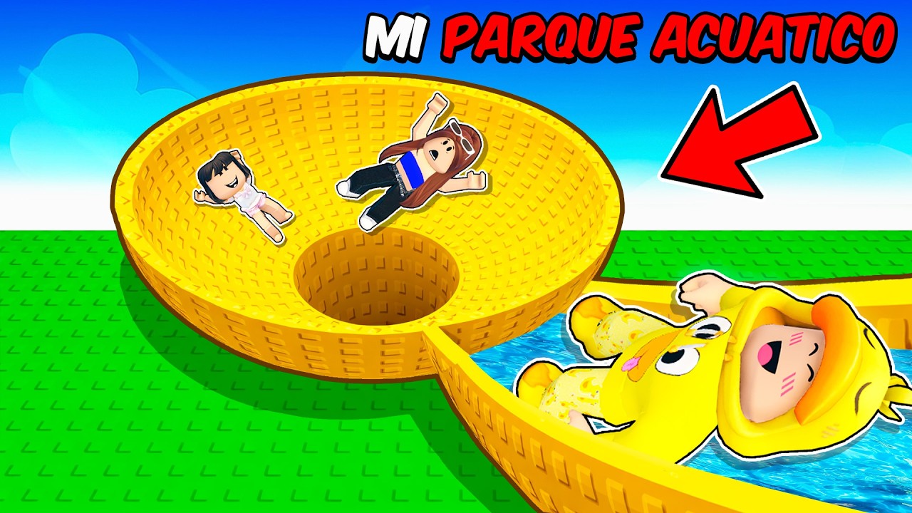 CONSTRUIMOS el MEJOR PARQUE ACUÁTICO en ROBLOX 🌊😂