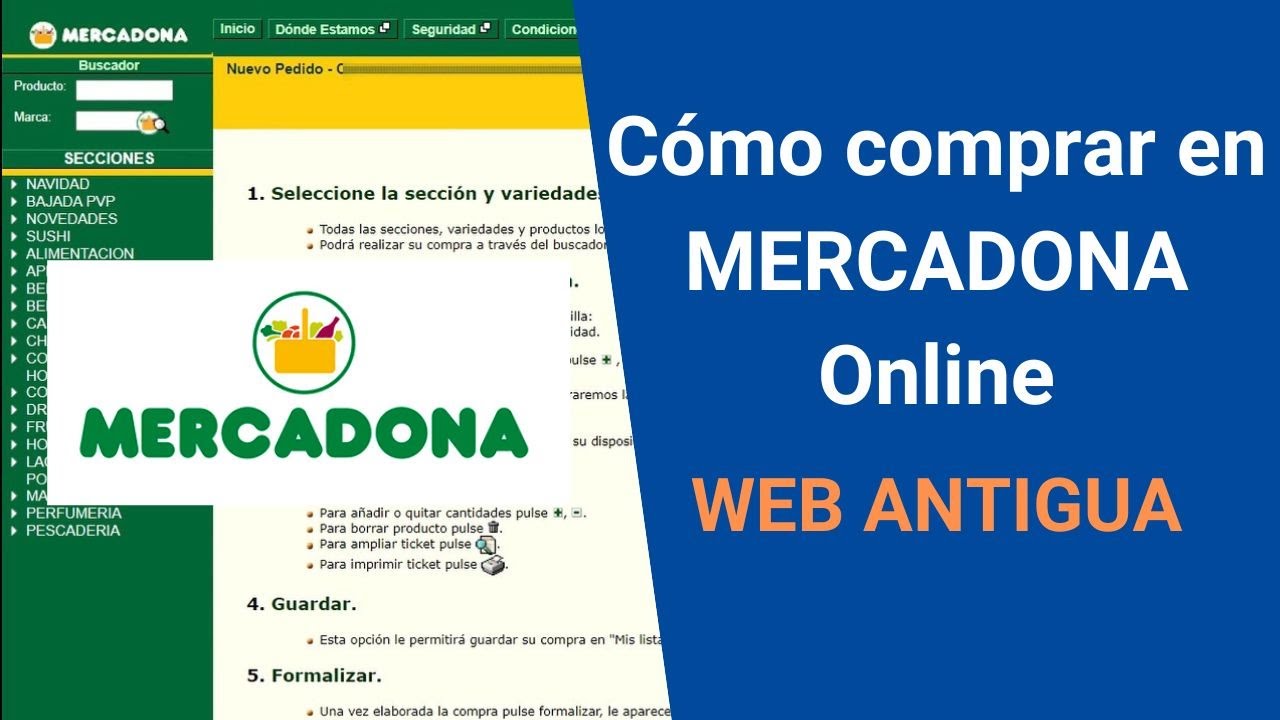 🛒 WEB ANTIGUA DE MERCADONA ¿Cómo Comprar Online en Telecompra Mercadona? ✅ Ejemplo REAL