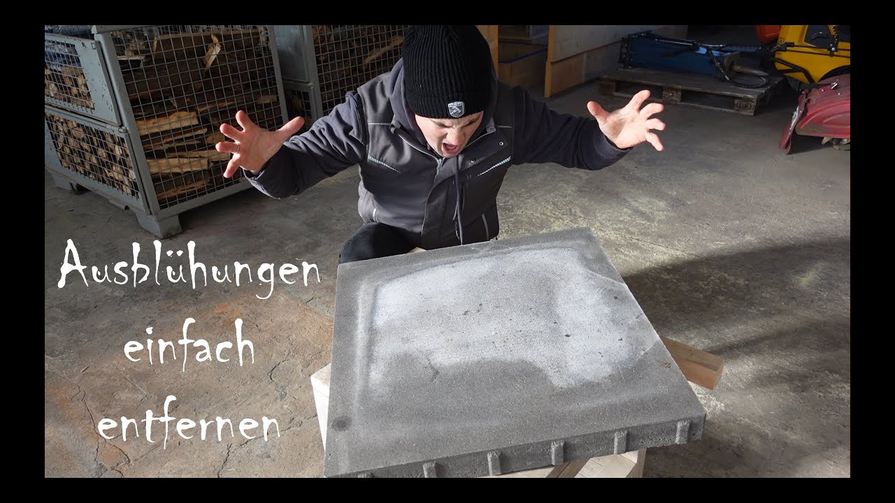 Ausblühungen an Pflastersteinen/am Mauerwerk einfach entfernen | Das Experiment