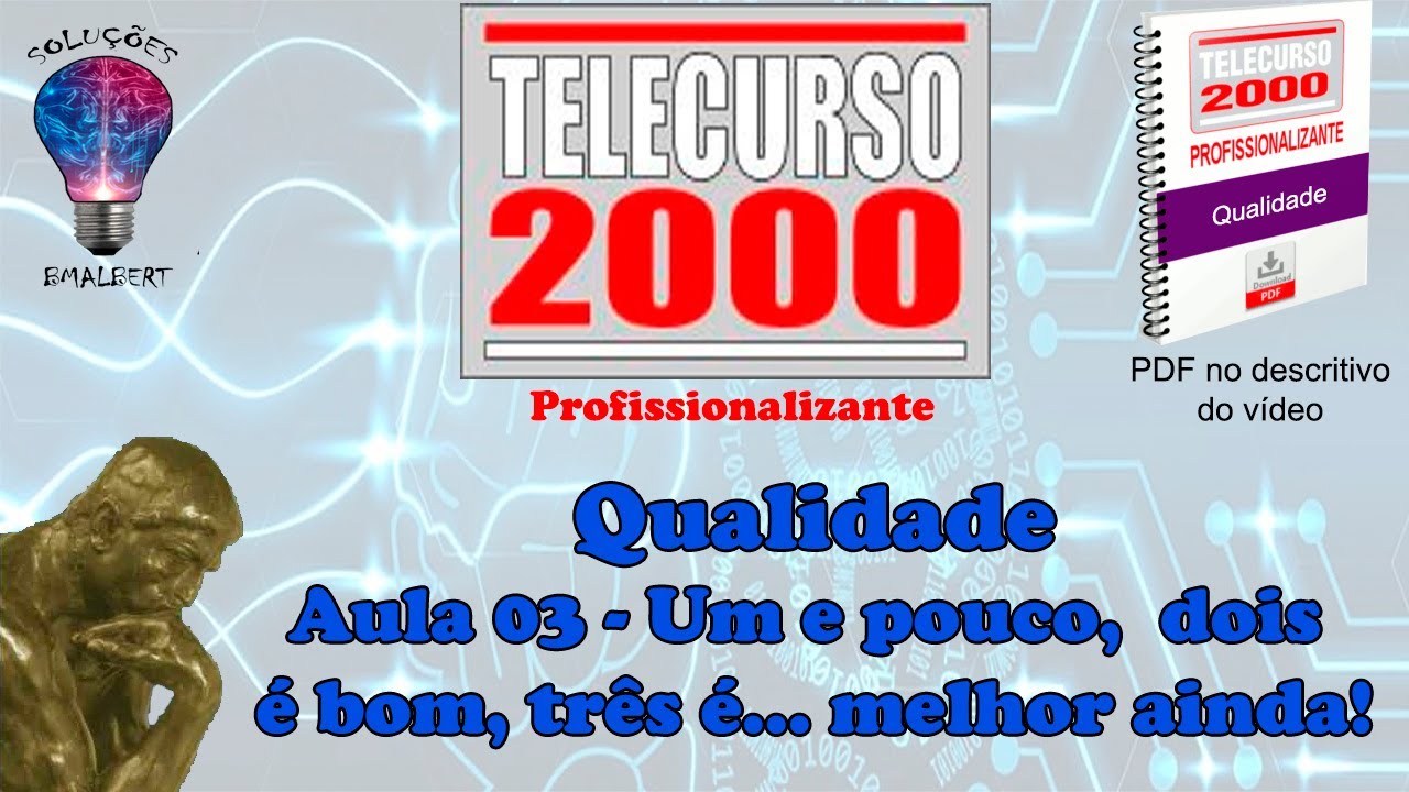 Telecurso 2000 - Qualidade - 03 Um e pouco, dois e bom, três é... melhor ainda!