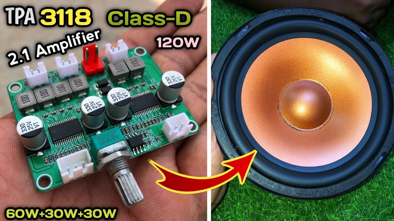 TPA3118D2 2.1 Class-D Amplifier (Home Theatre Board Sound Testing & Review