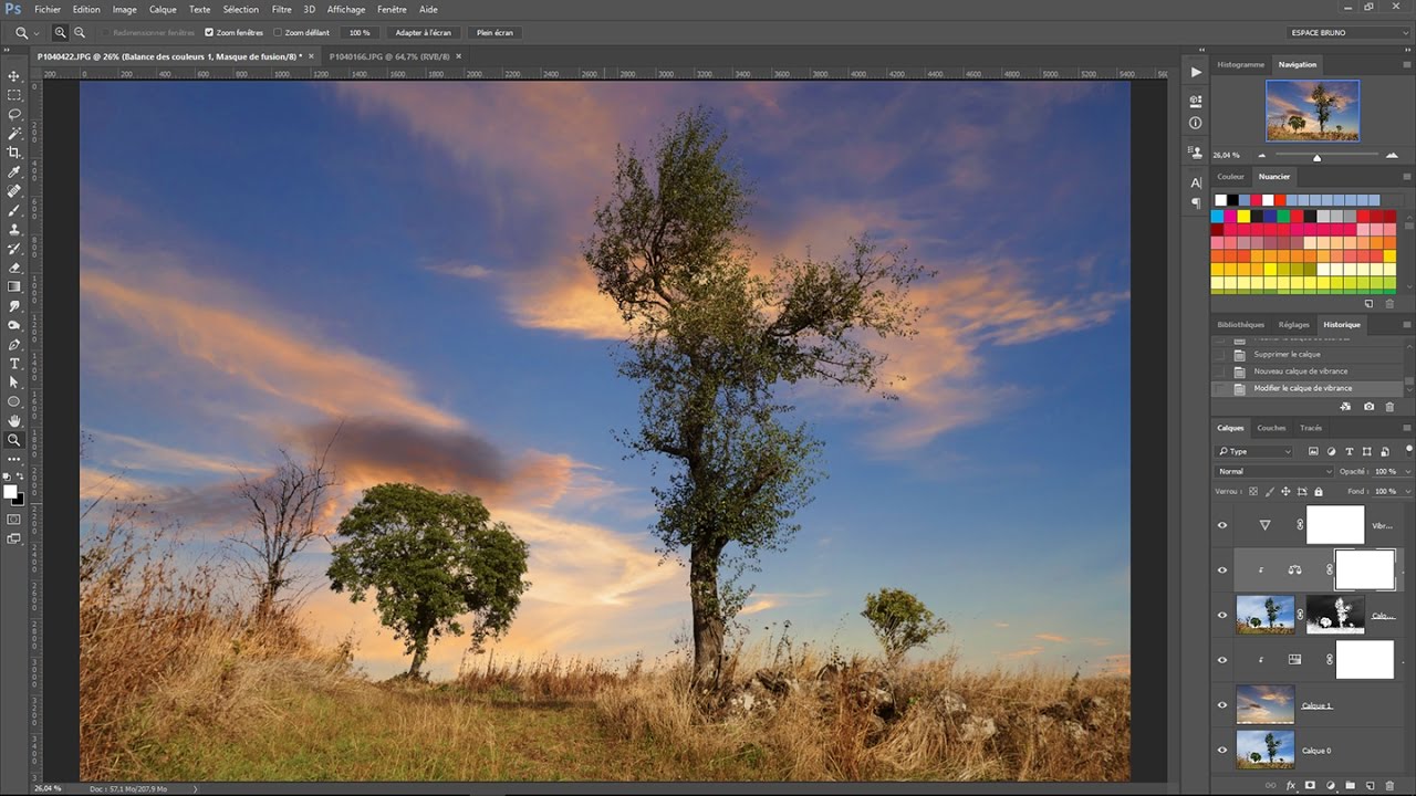 Tutoriel Photoshop CC..2015.5.... Changer un Ciel et Détourer les arbres