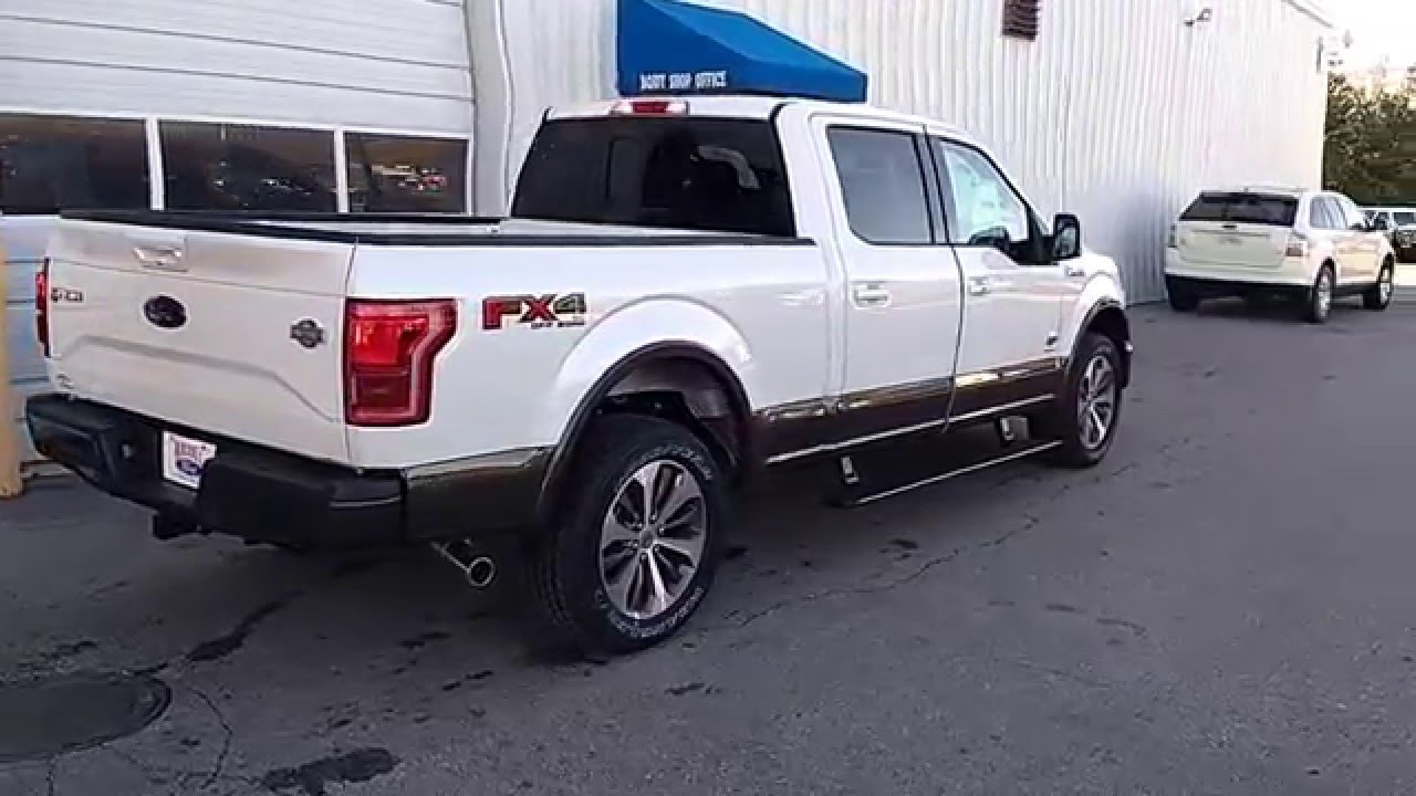 White Platinum 2016 F-150 King Ranch 4x4 3.5L EcoBoost Long Bed 36 Gallon
