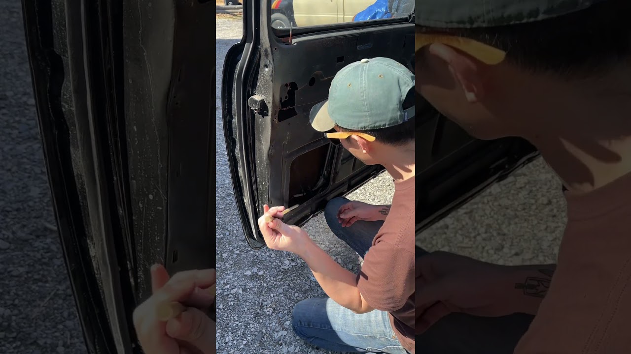 56 Chevy gets brand new window regulator and door latches!  #restoration #chevy 56 #trifive #belair