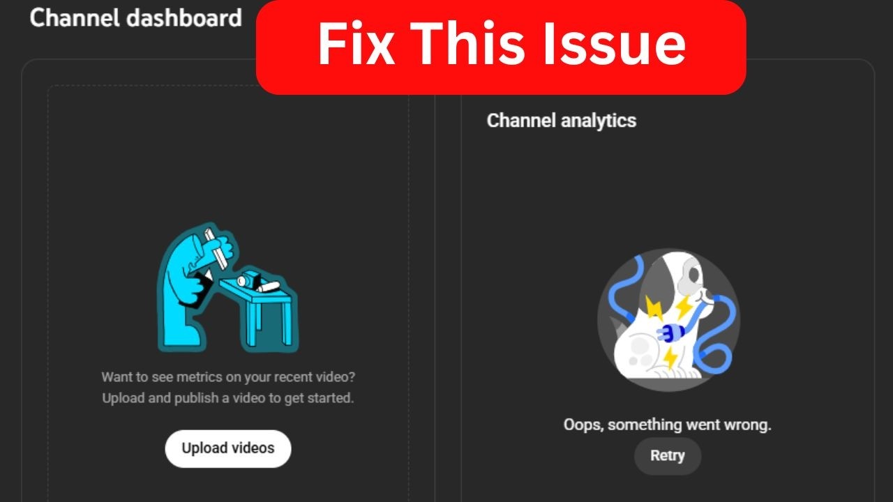 YouTube Studio не работает. Аналитика и панель управления YouTube не загружаются. Что-то пошло не...