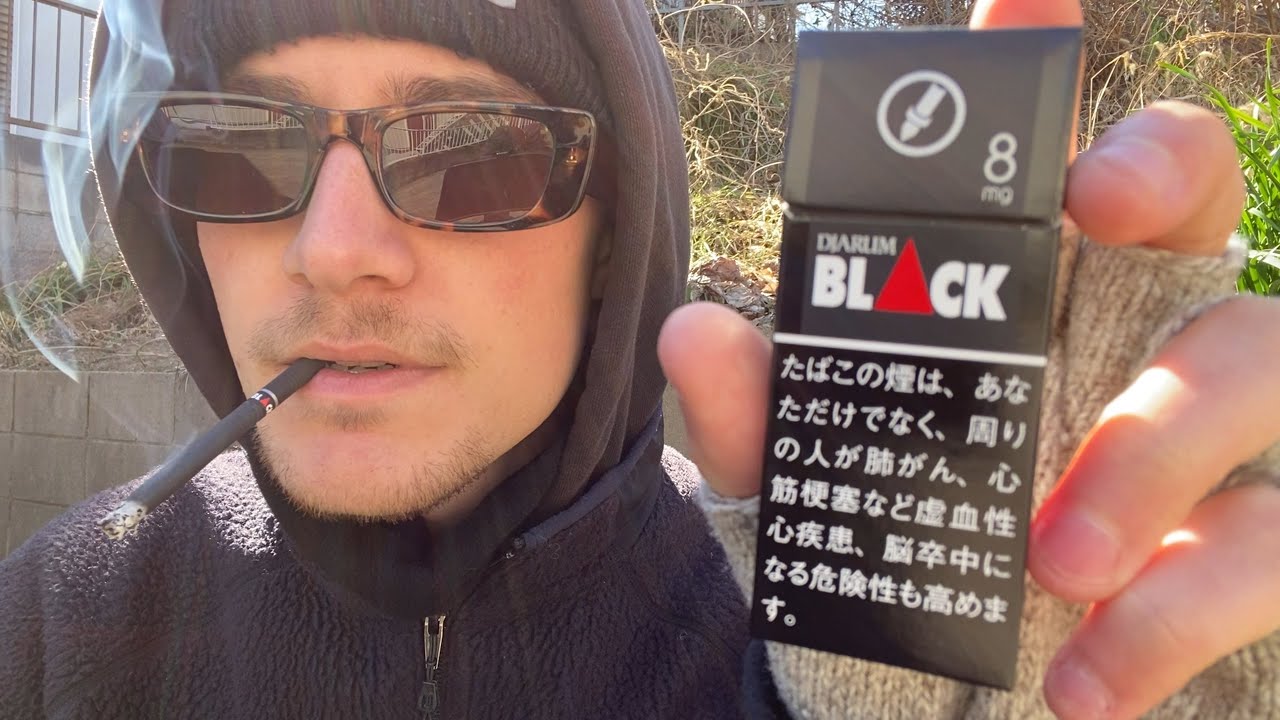 Smoking a Djarum Black Clove Cigarette from Japan - Review