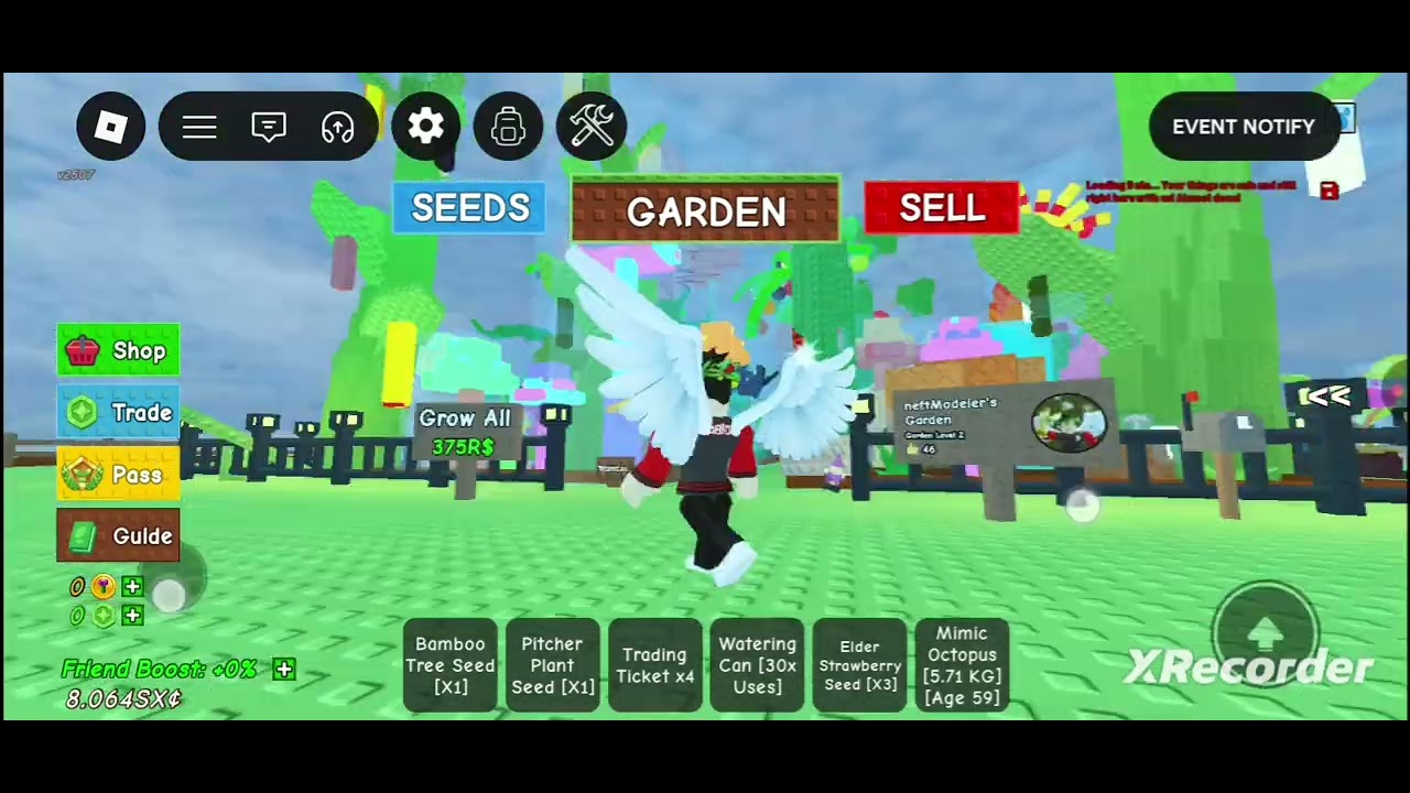 Free Time Playing Grow A Garden PT..2 #Roblox By NeftModeler 