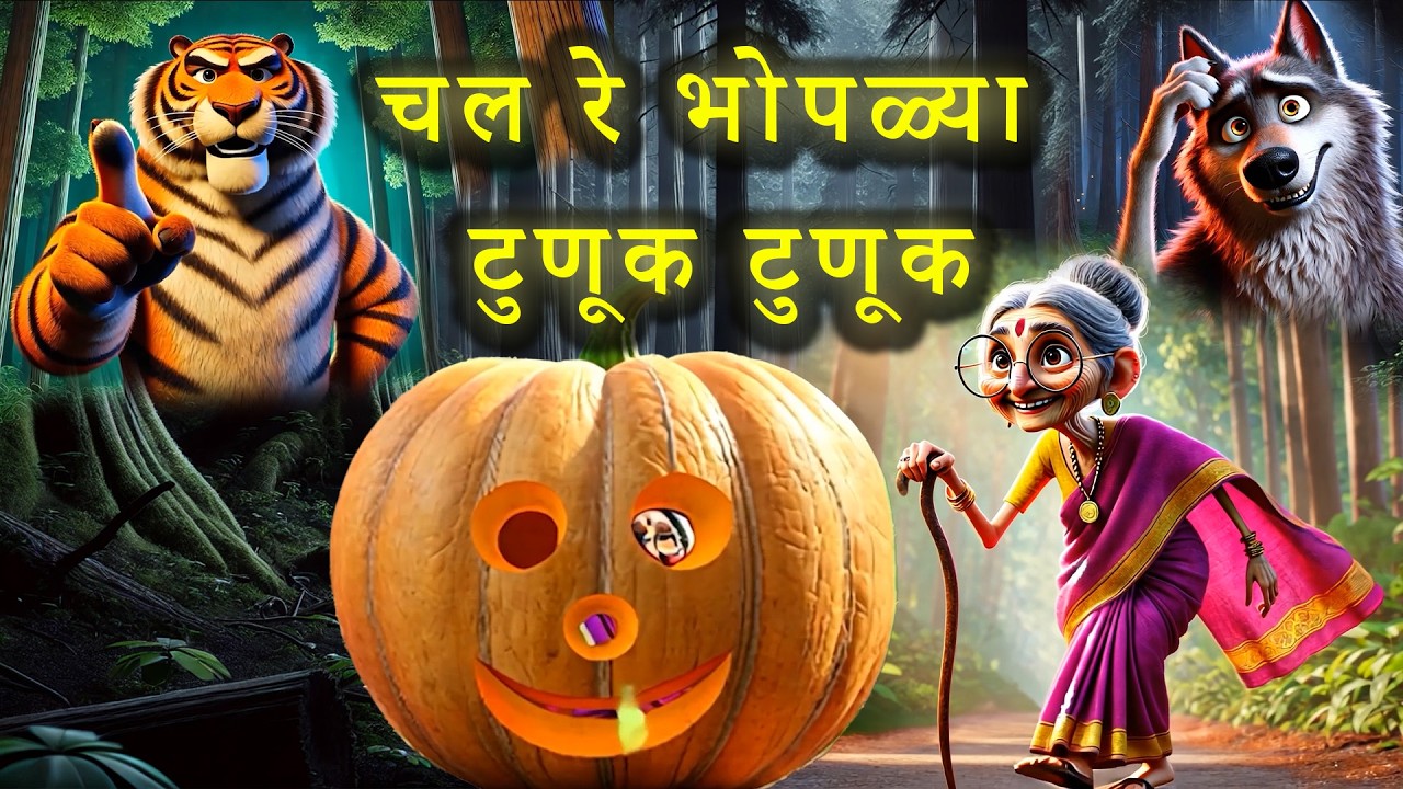 Chal Re Bhoplya Tunuk Tunuk | Marathi Goshti | मराठी बोधकथा | Marathi Story for Kids | Marathi