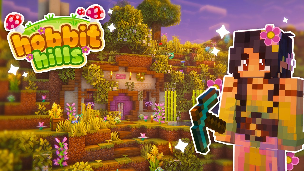 Я построил самую уютную нору хоббита в Minecraft! 🍃