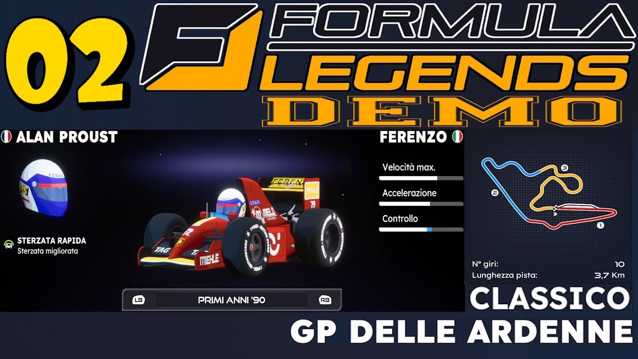FORMULA LEGENDS (DEMO) EP.02 - PRIMI ANNI 90 - GP ARDENNE (CLASSICO) - ALAN PROUST (FERENZO)