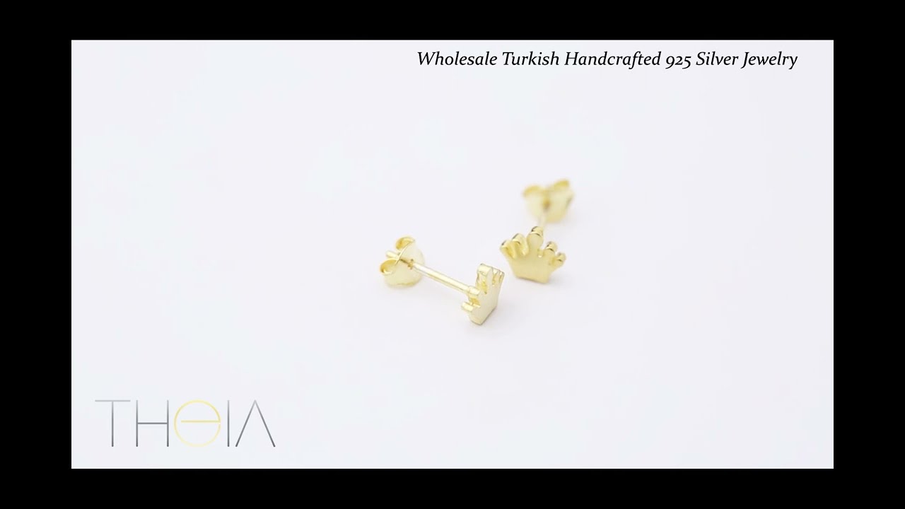 Crown Stud Earring Sterling Silver Wholesale Handcrafted Silver Jewellery