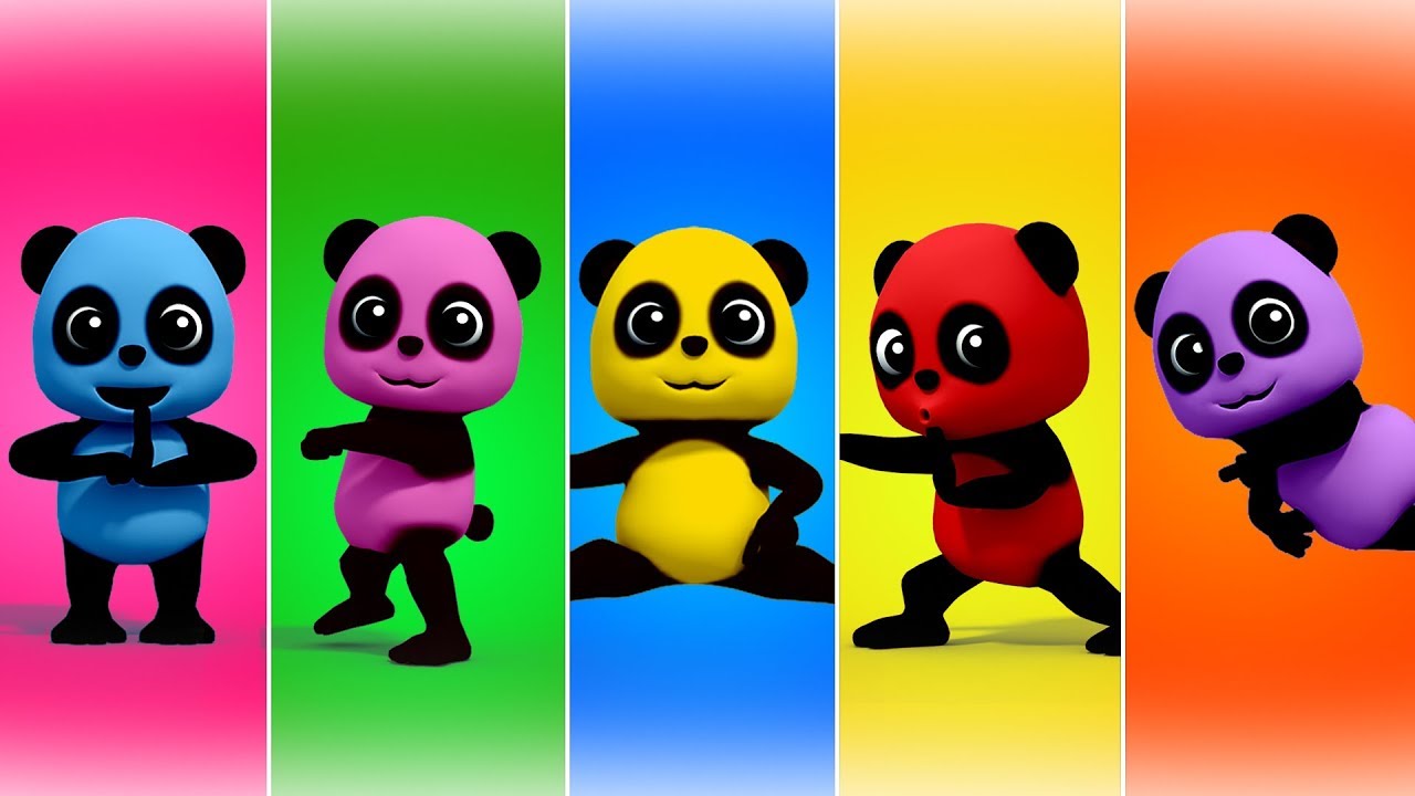 Five Little Pandas | Nursery Rhymes & Kids Songs | Baby Rhyme