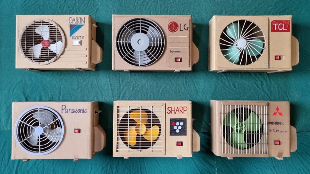 Collection of homemade air conditioners from my cardboard