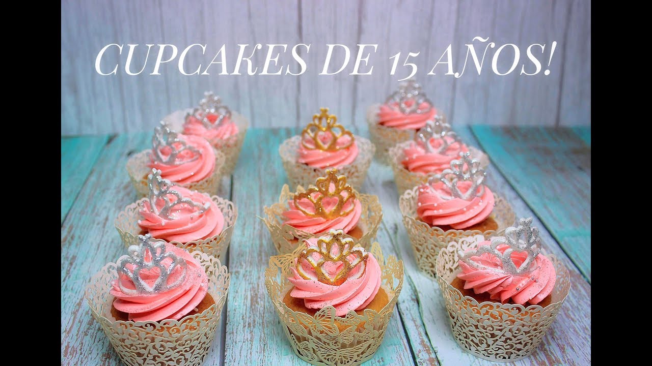 #15años #cupcakes #tutorial Cómo hacer cupcakes para 15 años!!