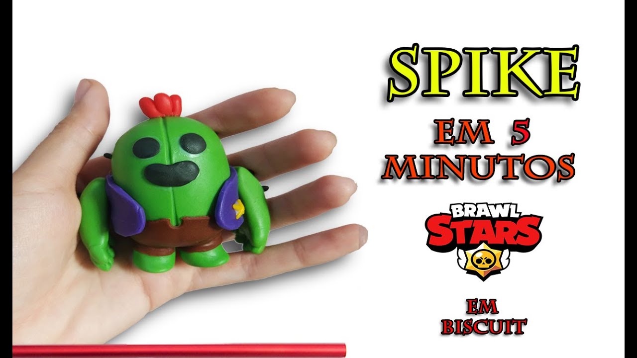 Como fazer  miniatura SPIKE do BRAWL STARS em 5 minutos! Biscuit.