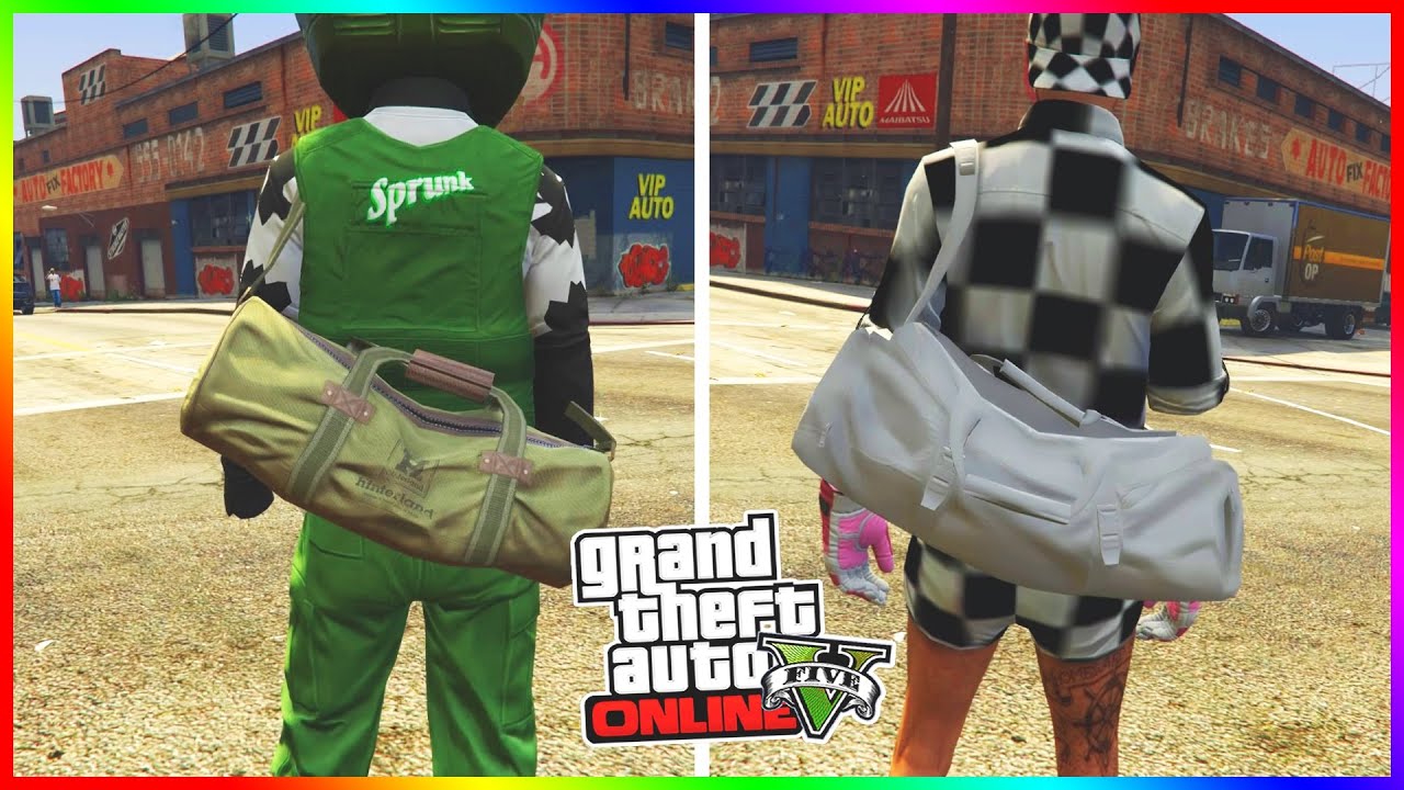[PATCHED] AVOIR LE SAC DE BRAQUAGE VERT OU BLANC SUR SES TENUES GTA 5 ONLINE 1.50