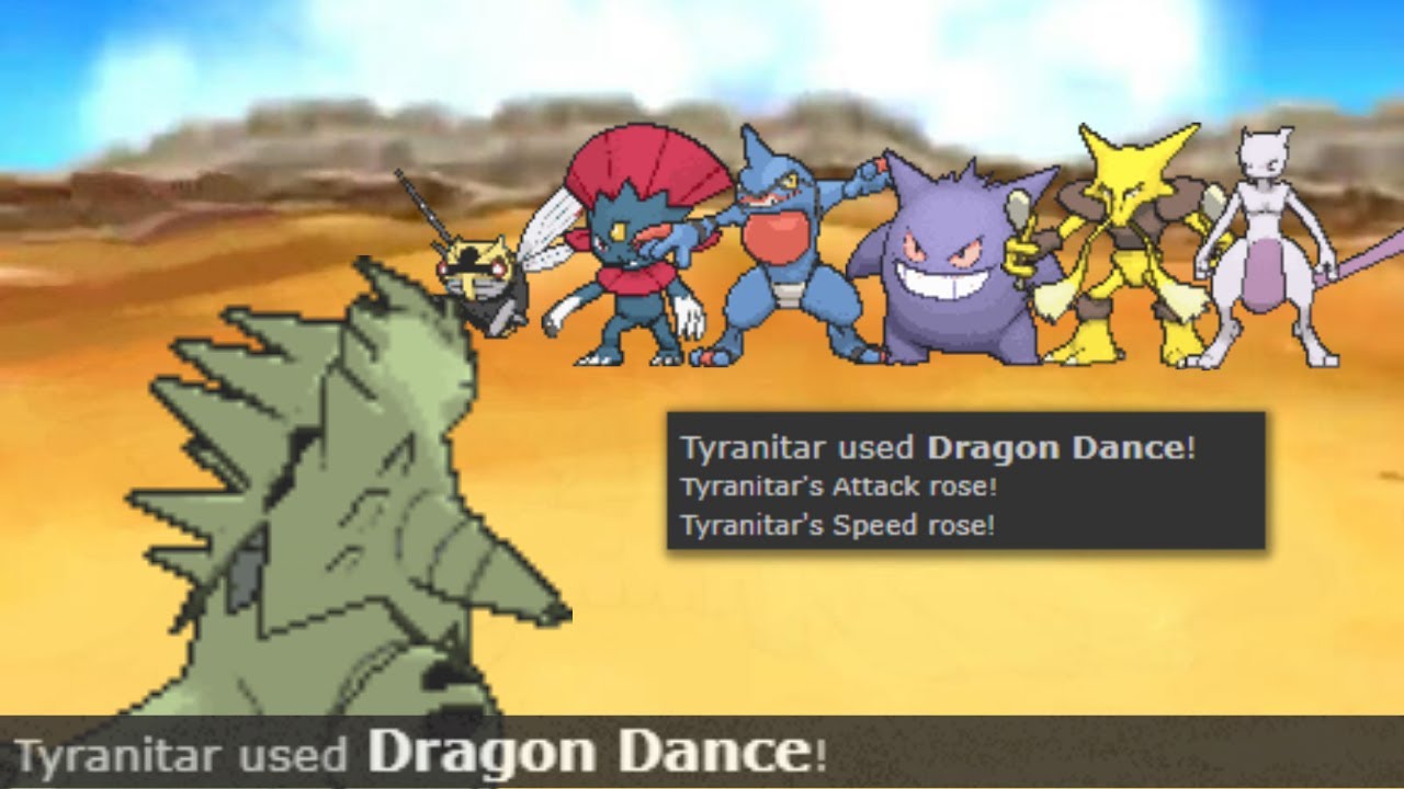 Dragon Dance Tyranitar (pokemon showdown SWEEP)