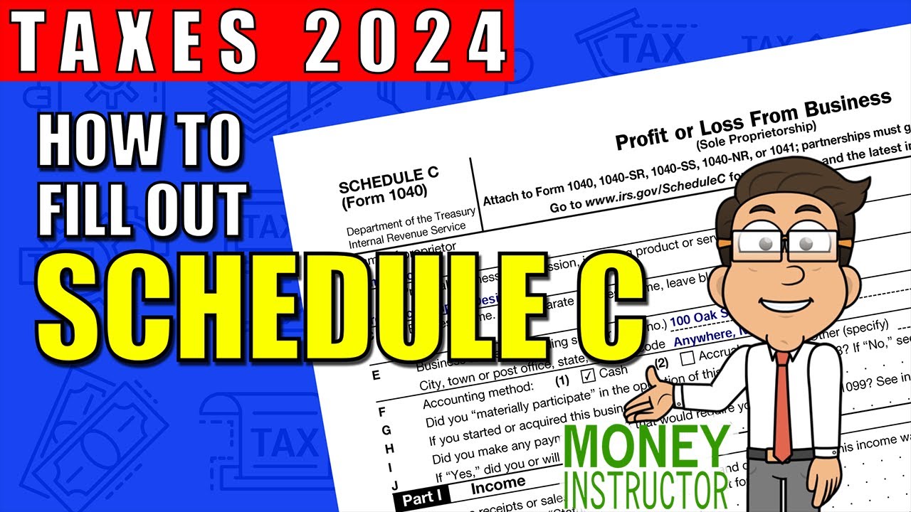How to Fill Out Schedule C Form 1040 for 2023 | Taxes 2024 | Money Instructor