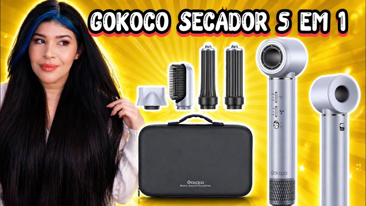 ⚙️ GOKOCO SECADOR 5 EM 1: Primo do Dyson Airwrap e Shark