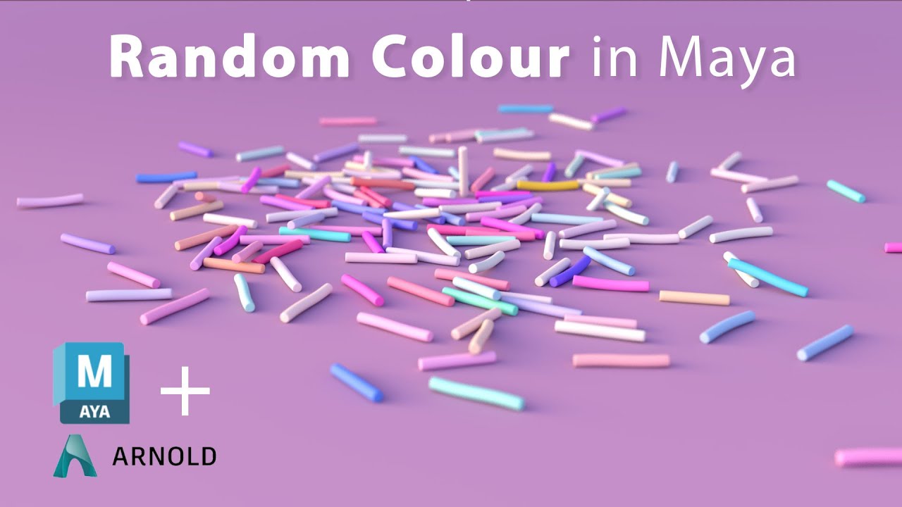 Шейдер случайных цветов в Maya с использованием рендерера Arnold — MASH не требуется!