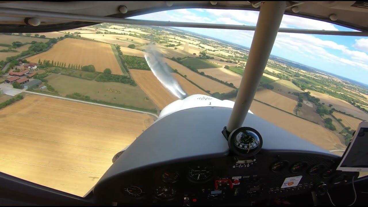 Approach and crosswind landing at Monewden Airfield in a C42 microlight