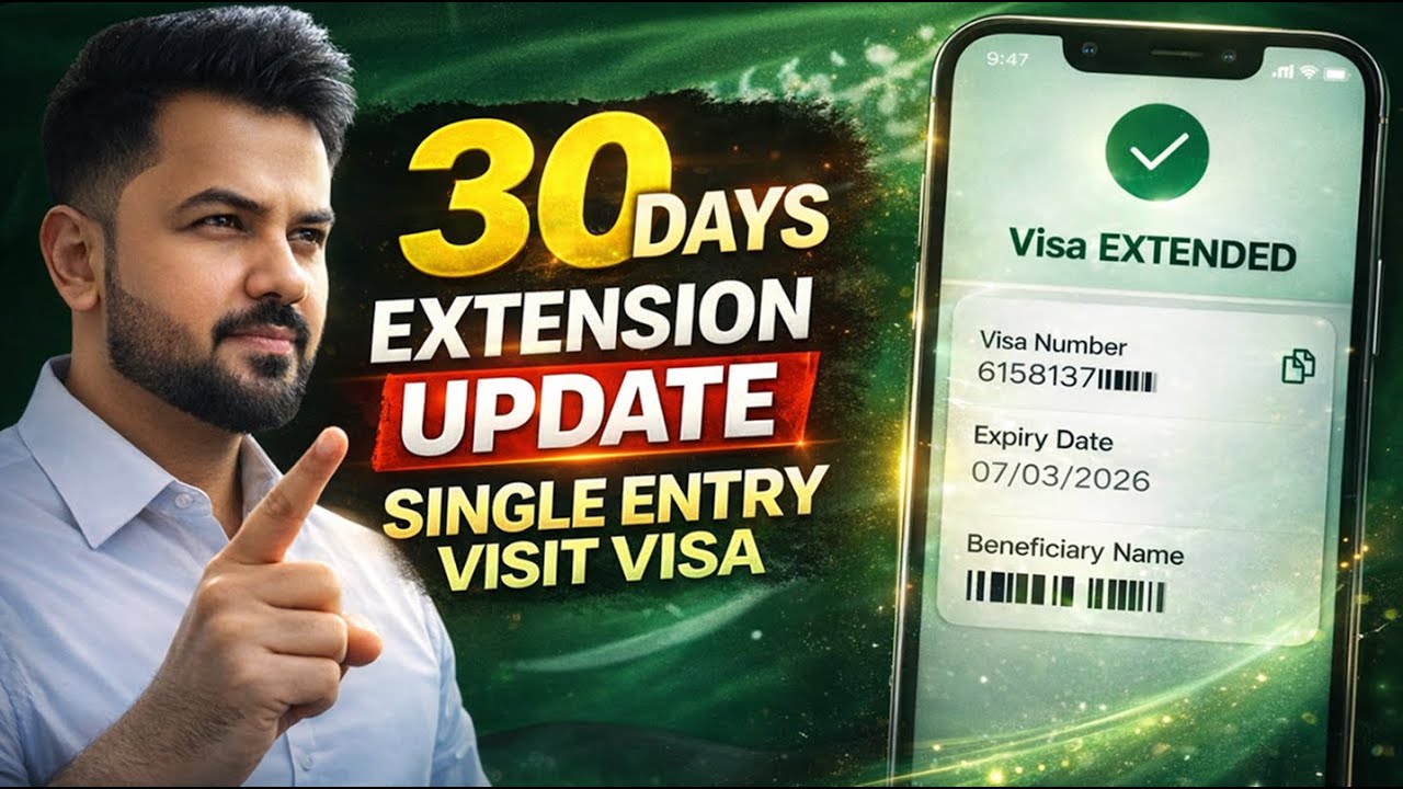 30 Days Single Entry Visit Visa &ndash; Latest Extension Update | Saudi Arabia 🇸🇦