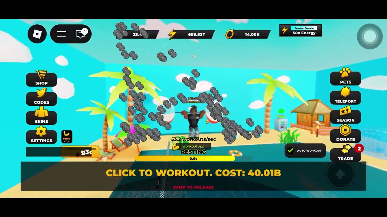 14k rebirths(strongman simulator)