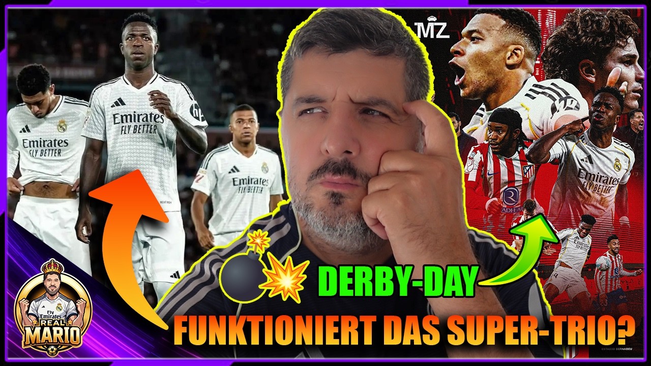 🤔💥Funktioniert REAL MADRID mit dem SUPERTRIO Mbappe, Bellingham & Vini ❓|  🔥DERBY MADRILE&Ntilde;O🔥