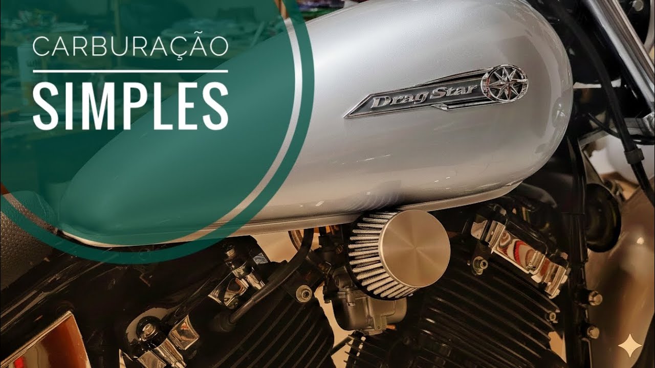 Carburador simples na drag star 650