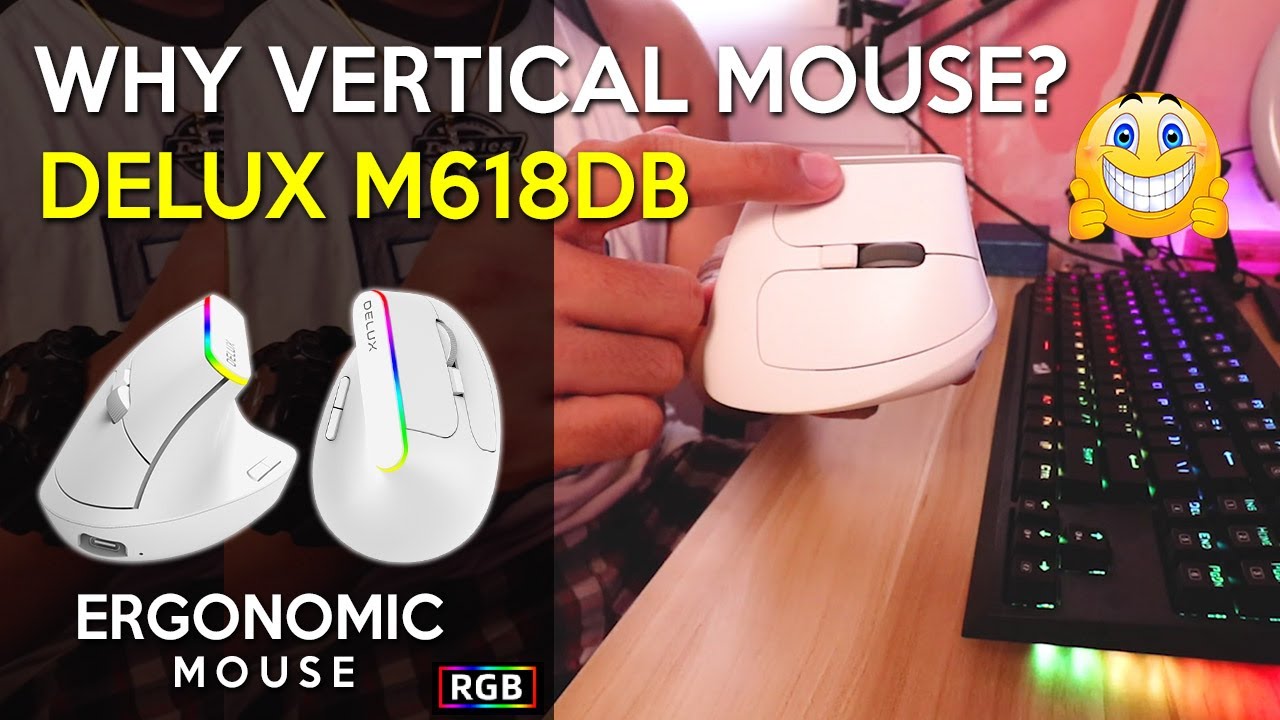 Delux M618DB Vertical Mouse Wireless Unboxing & Review