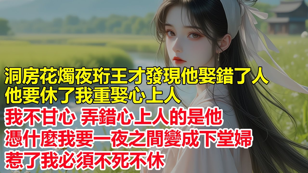 洞房花燭夜珩王才發現他娶錯了人，他要休了我重娶心上人 ，我不甘心，弄錯人的是他，憑什麼我要一夜之間成為下堂婦，惹了我必須不死不休.....
