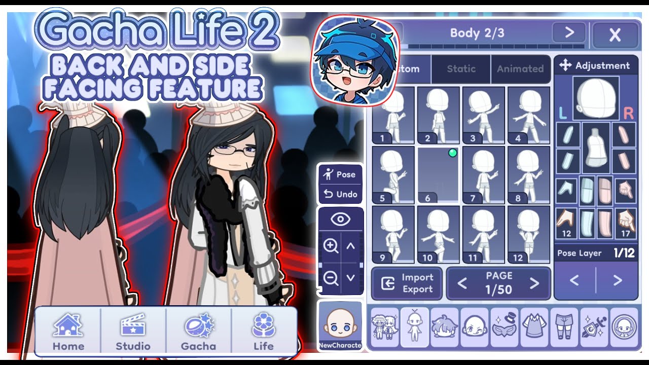 НОВЫЕ ВОЗМОЖНОСТИ GACHA LIFE 2: БОКОВАЯ И ЗАДНЯЯ ЧАСТЬ