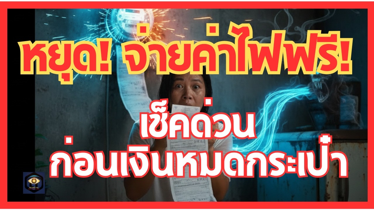 บิลค่าไฟพุ่งกระฉูดทำไงดี? เผยความลับแวมไพร์พลังงานและวิธีลดค่าไฟให้เหลือหลักร้อย #ตาสว่าง