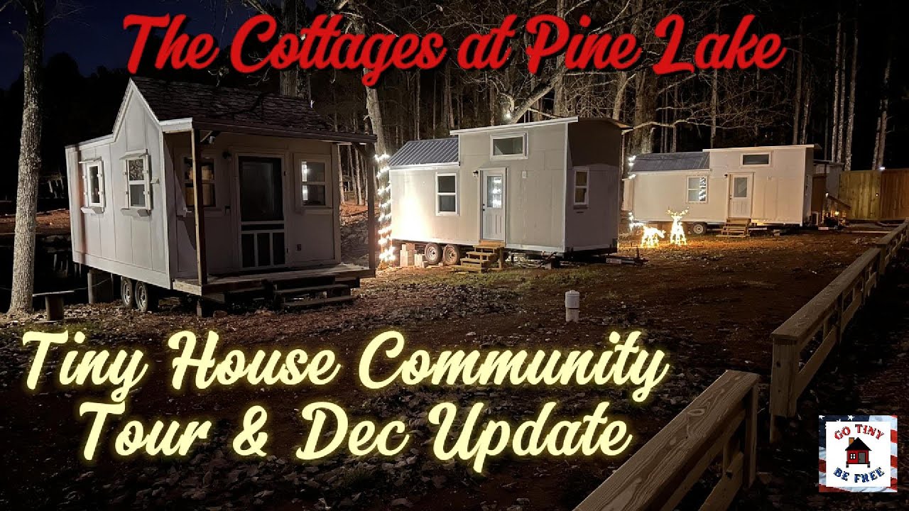 13 Tiny Home Residents on-site, 4 Tiny Home Airbnbs for guests! Tiny Home Community Tour, Dec Update