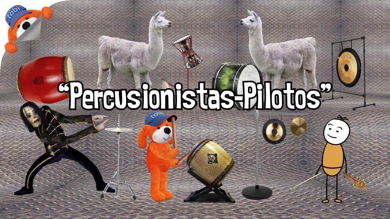 El Ayuwoki, las llamas, Tobi y Tobías: Percusionistas-Pilotos | TobiAnimados