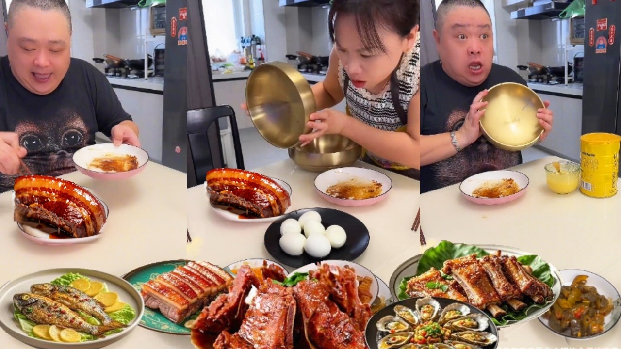 小氣老公想獨吞五花肉，不全被我吃光了，他只能餓肚子【胖嫂美食】