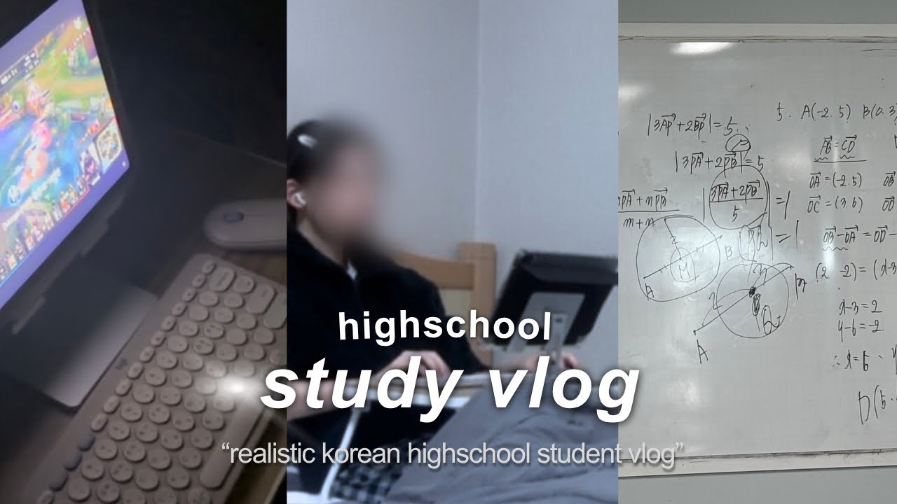 STUDY VLOG as a highschool student in Korea: korea vlog, dayinmylife, studywithme