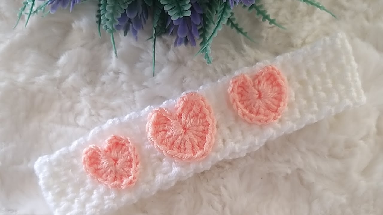 TIĞ İŞİ BANDANA YAPIMI / KALPLI BANDANA /BEBEK BANDANA YAPIMI