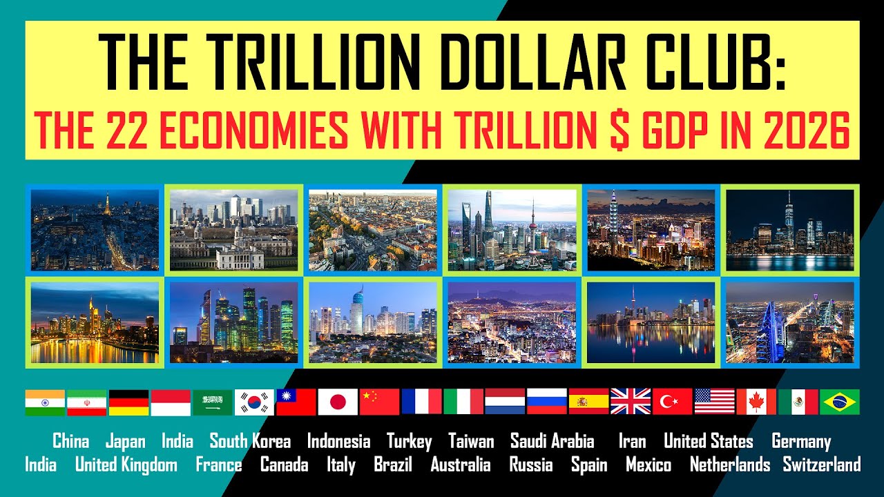 The Biggest Economies in 2026 | The 22 Economies with Trillion Dollar GDP in 2026
