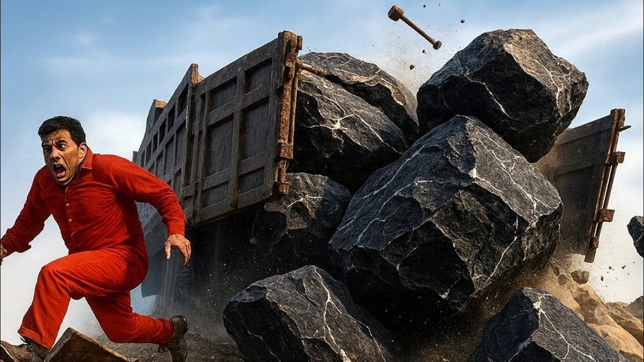 Blood, Sweat & Stone: How Rock Crusher Workers Push Through Everything!!!#dangerous ☠️👹😱☠️