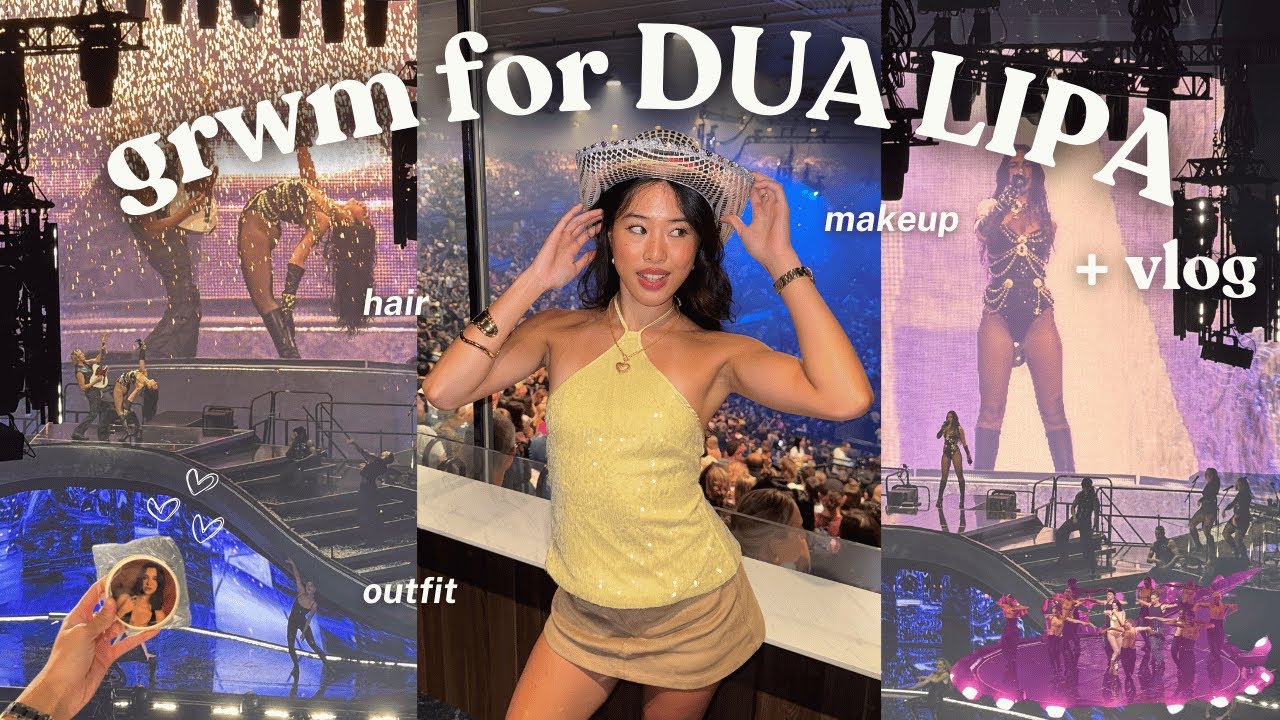 GRWM FOR THE DUA LIPA CONCERT 😱 VIP experience, hair, makeup, outfit | night in my life vlog