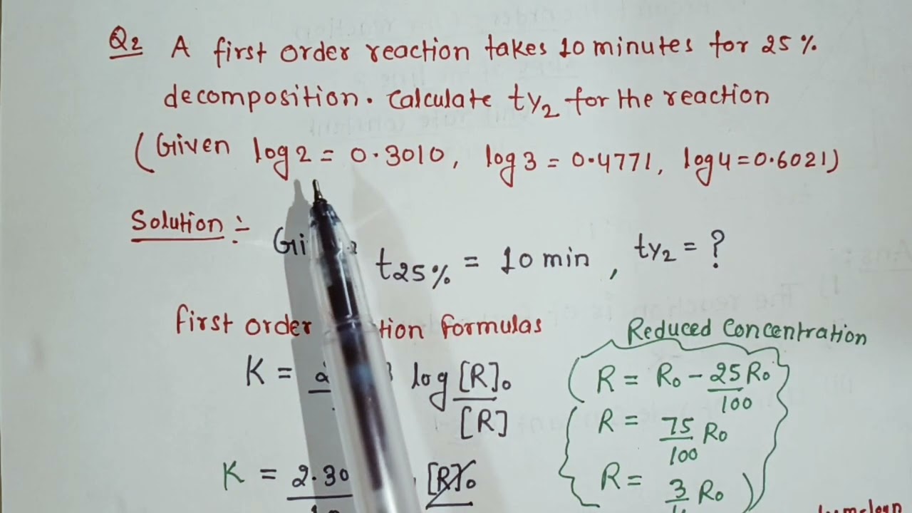 First Order Reaction Numericals & Half-Life | Class 12 Chemistry | CBSE 2025